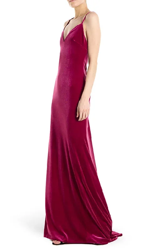 spaghetti-strap-velour-slip-gown