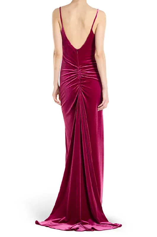 spaghetti-strap-velour-slip-gown