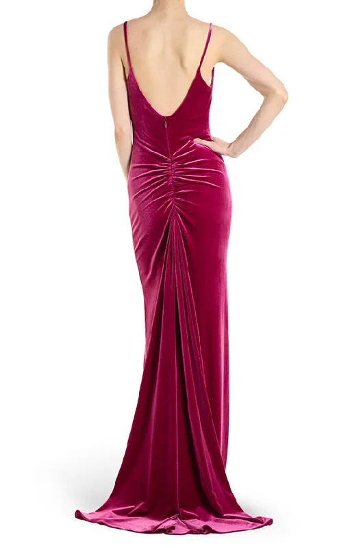 spaghetti-strap-velour-slip-gown