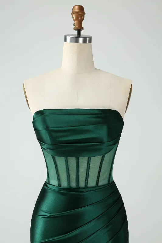 strapless-sheer-bodice-mini-cocktail-dress-in-emerald-green