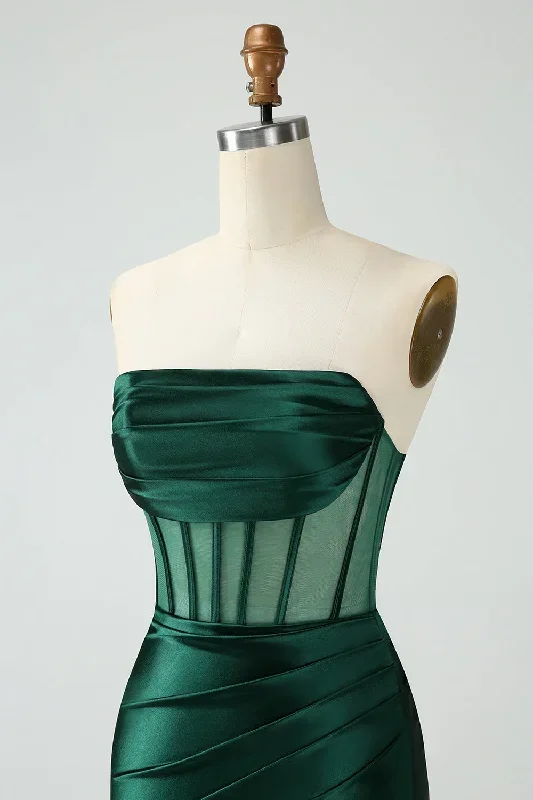 strapless-sheer-bodice-mini-cocktail-dress-in-emerald-green