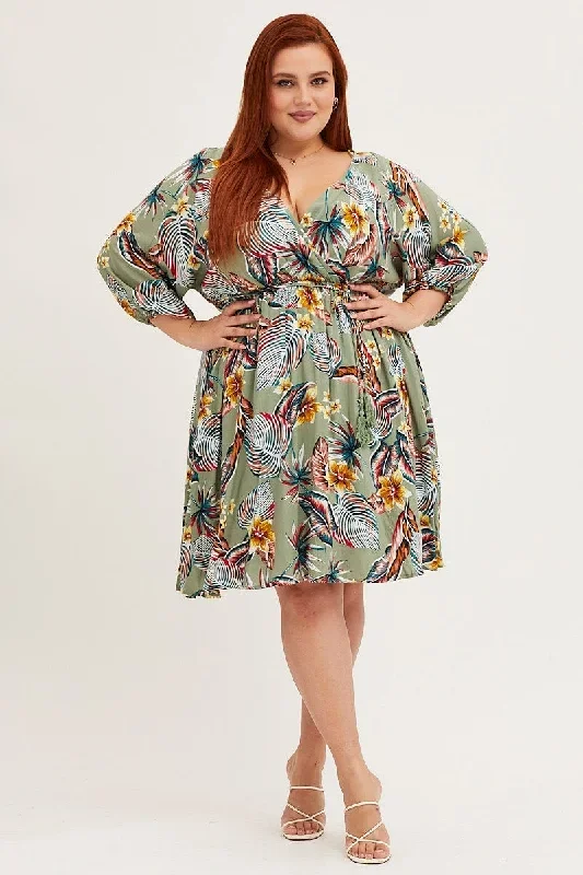 trop-print-skater-dress-v-neck-batwing-sleeve-cdd1234-34ab-1