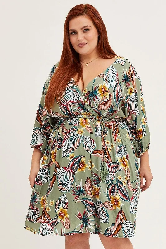 trop-print-skater-dress-v-neck-batwing-sleeve-cdd1234-34ab-1