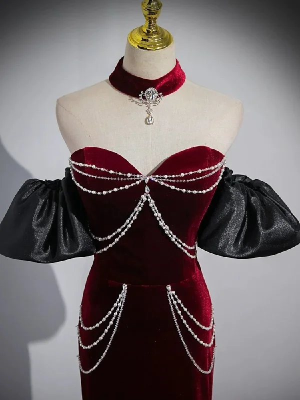 trumpet-mermaid-velvet-burgundy-long-prom-dress-with-beads