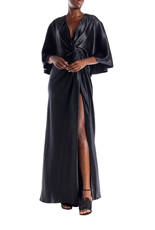 v-neck-draped-capelet-sleeve-gown-1