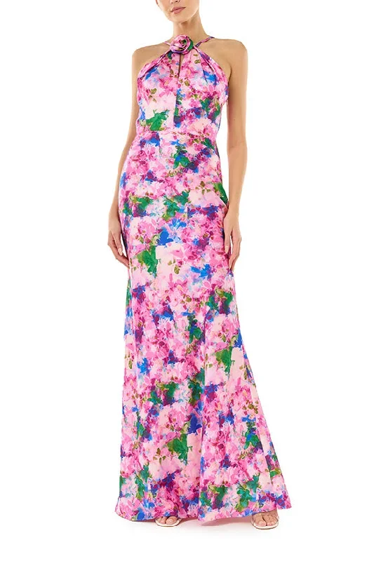 watercolor-floral-satin-halter-neck-gown