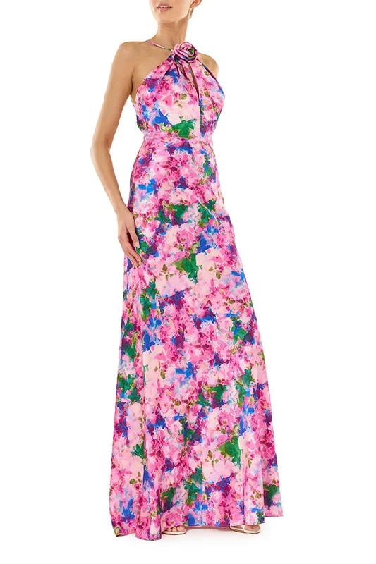 watercolor-floral-satin-halter-neck-gown