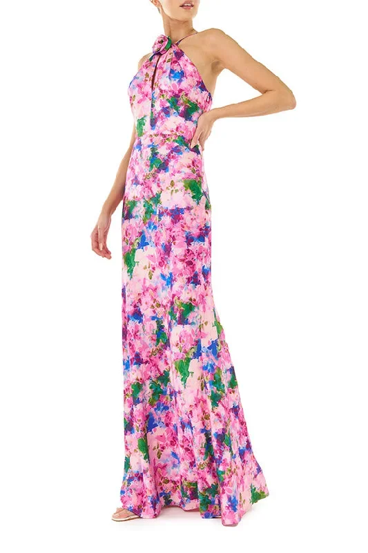 watercolor-floral-satin-halter-neck-gown